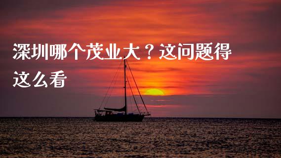 深圳哪个茂业大？这问题得这么看_https://wap.ycdhulan.com_货币市场_第1张