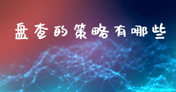 盘查的策略有哪些_https://wap.ycdhulan.com_财务投资_第1张