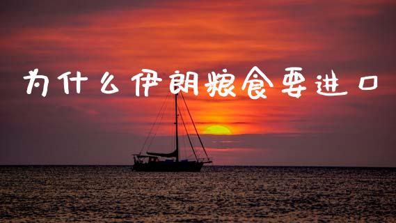 为什么伊朗粮食要进口_https://wap.ycdhulan.com_国际财经_第1张
