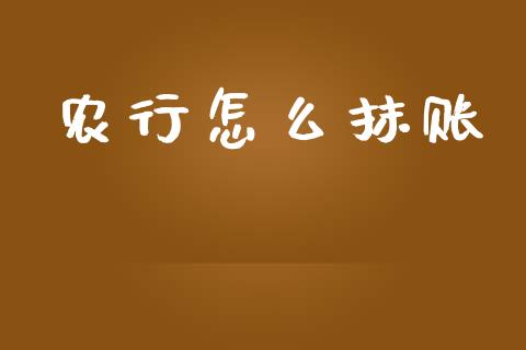 农行怎么抹账_https://wap.ycdhulan.com_国际财经_第1张