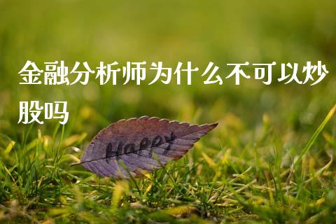 金融分析师为什么不可以炒股吗_https://wap.ycdhulan.com_金融咨询_第1张
