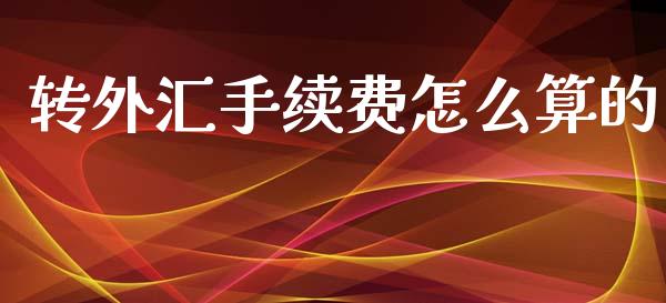 转外汇手续费怎么算的_https://wap.ycdhulan.com_财经新闻_第1张