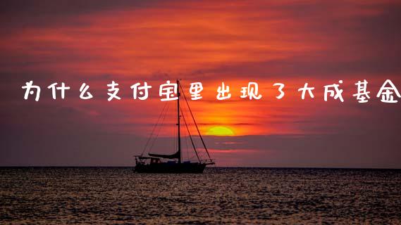 为什么支付宝里出现了大成基金_https://wap.ycdhulan.com_财务投资_第1张