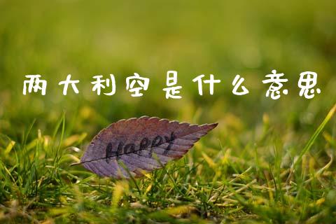 两大利空是什么意思_https://wap.ycdhulan.com_国际财经_第1张