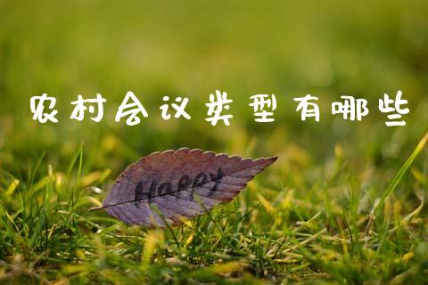农村会议类型有哪些_https://wap.ycdhulan.com_财经新闻_第1张