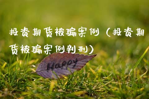 投资期货被骗案例（投资期货被骗案例判刑）_https://wap.ycdhulan.com_财务投资_第1张