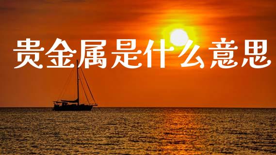 贵金属是什么意思_https://wap.ycdhulan.com_投资基金_第1张
