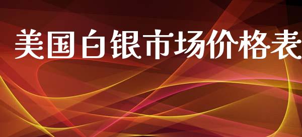 美国白银市场价格表_https://wap.ycdhulan.com_金融咨询_第1张