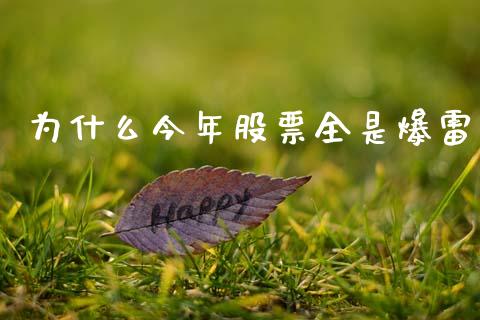 为什么今年股票全是爆雷_https://wap.ycdhulan.com_金融咨询_第1张