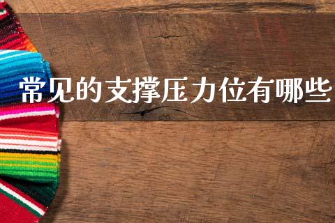 常见的支撑压力位有哪些_https://wap.ycdhulan.com_货币市场_第1张