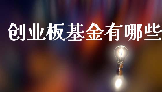 创业板基金有哪些_https://wap.ycdhulan.com_投资基金_第1张