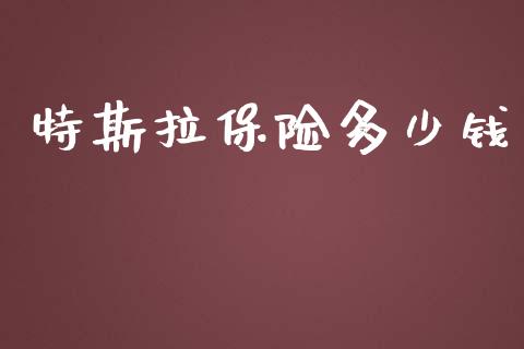 特斯拉保险多少钱_https://wap.ycdhulan.com_货币市场_第1张
