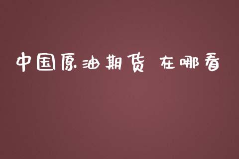 中国原油期货 在哪看_https://wap.ycdhulan.com_财务投资_第1张