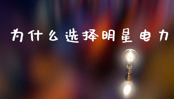 为什么选择明星电力_https://wap.ycdhulan.com_投资基金_第1张