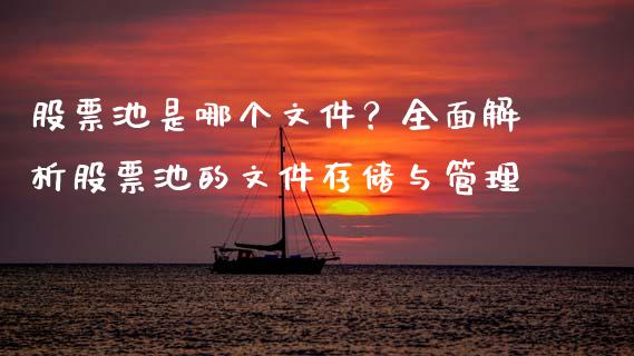 股票池是哪个文件？全面解析股票池的文件存储与管理_https://wap.ycdhulan.com_财务投资_第1张