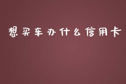 想买车办什么信用卡_https://wap.ycdhulan.com_货币市场_第1张