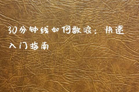 30分钟线如何数浪：快速入门指南_https://wap.ycdhulan.com_金融咨询_第1张