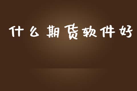 什么期货软件好_https://wap.ycdhulan.com_财务投资_第1张