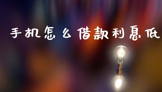手机怎么借款利息低_https://wap.ycdhulan.com_财经新闻_第1张