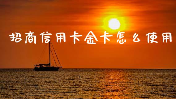 招商信用卡金卡怎么使用_https://wap.ycdhulan.com_国际财经_第1张