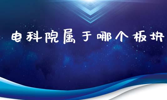 电科院属于哪个板块_https://wap.ycdhulan.com_财务投资_第1张