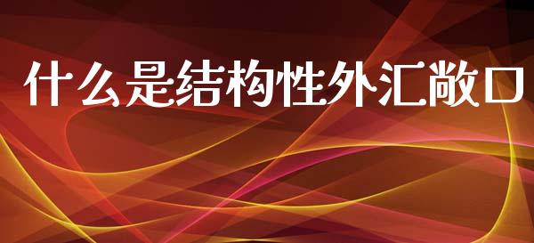 什么是结构性外汇敞口_https://wap.ycdhulan.com_财经新闻_第1张