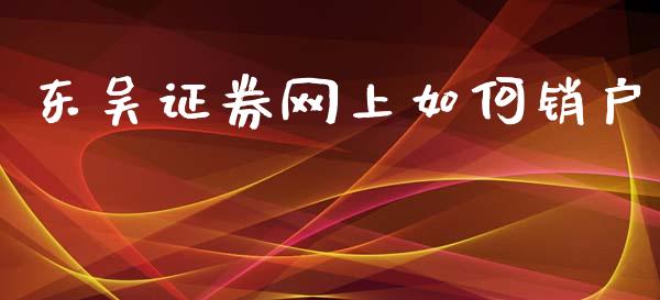 东吴证券网上如何销户_https://wap.ycdhulan.com_货币市场_第1张
