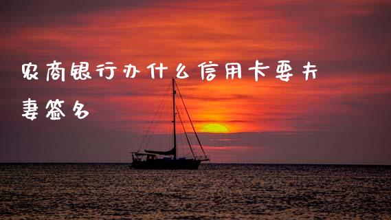 农商银行办什么信用卡要夫妻签名_https://wap.ycdhulan.com_财经新闻_第1张