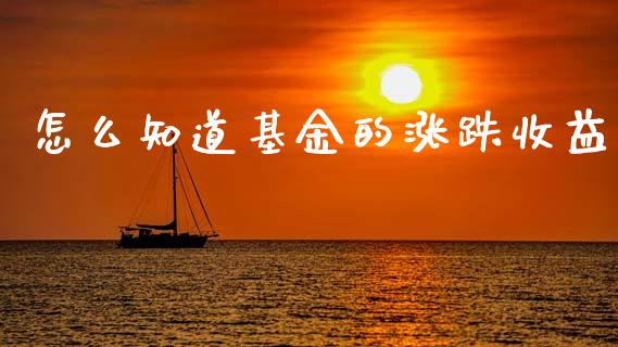 怎么知道基金的涨跌收益_https://wap.ycdhulan.com_货币市场_第1张