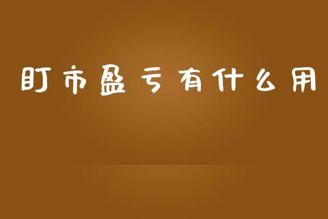 盯市盈亏有什么用_https://wap.ycdhulan.com_财务投资_第1张