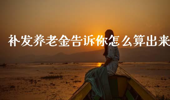 补发养老金告诉你怎么算出来_https://wap.ycdhulan.com_金融咨询_第1张