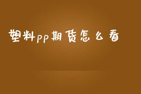塑料pp期货怎么看_https://wap.ycdhulan.com_货币市场_第1张
