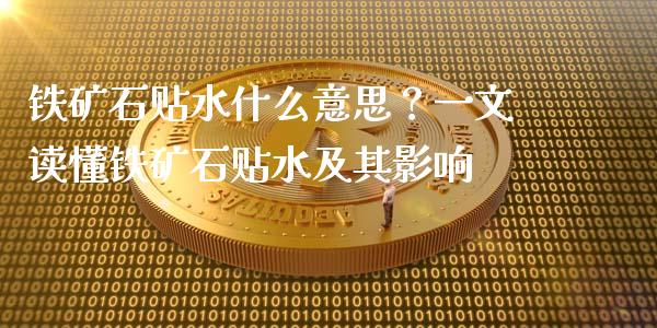 铁矿石贴水什么意思？一文读懂铁矿石贴水及其影响_https://wap.ycdhulan.com_货币市场_第1张