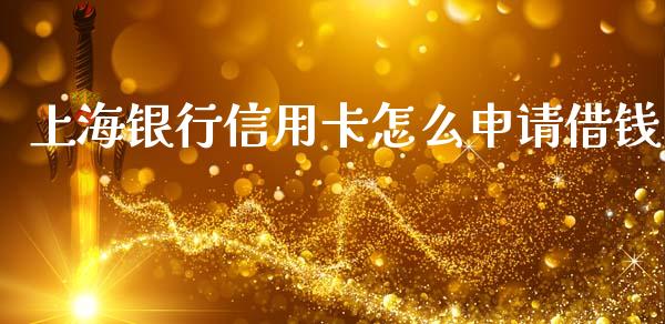 上海银行信用卡怎么申请借钱_https://wap.ycdhulan.com_金融咨询_第1张