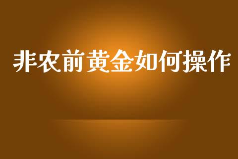 非农前黄金如何操作_https://wap.ycdhulan.com_国际财经_第1张