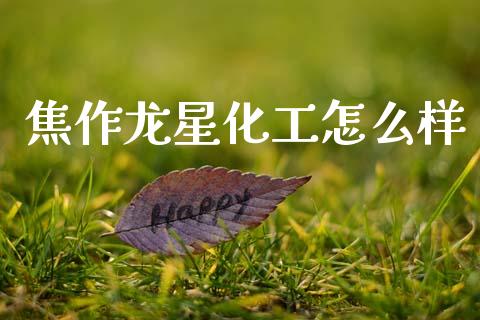 焦作龙星化工怎么样_https://wap.ycdhulan.com_投资基金_第1张