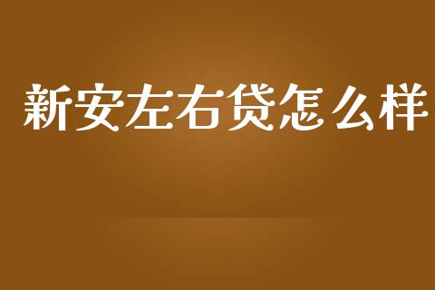 新安左右贷怎么样_https://wap.ycdhulan.com_货币市场_第1张