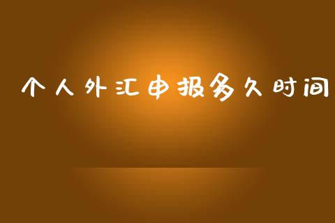 个人外汇申报多久时间_https://wap.ycdhulan.com_财经新闻_第1张