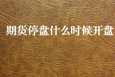 期货停盘什么时候开盘_https://wap.ycdhulan.com_投资基金_第1张