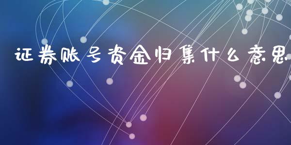 证券账号资金归集什么意思_https://wap.ycdhulan.com_金融咨询_第1张