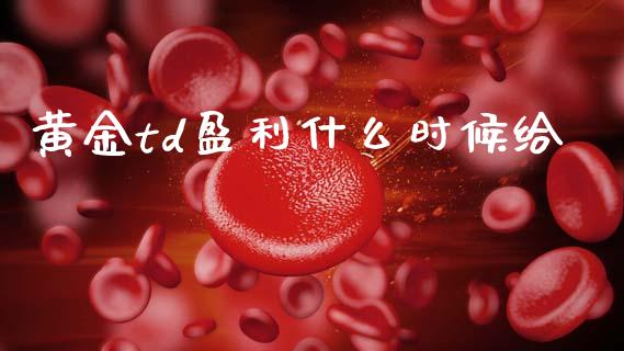 黄金td盈利什么时候给_https://wap.ycdhulan.com_货币市场_第1张
