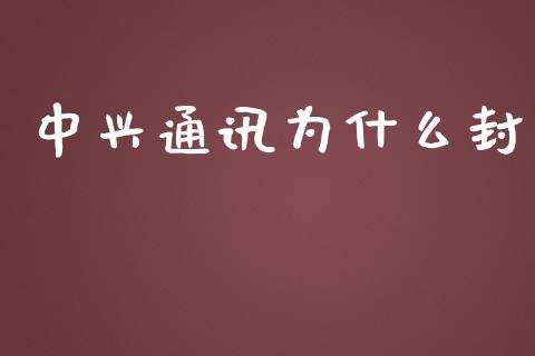 中兴通讯为什么封_https://wap.ycdhulan.com_投资基金_第1张