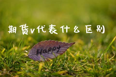 期货v代表什么区别_https://wap.ycdhulan.com_货币市场_第1张