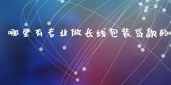哪里有专业做长线包装贷款的_https://wap.ycdhulan.com_投资基金_第1张