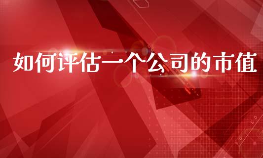 如何评估一个公司的市值_https://wap.ycdhulan.com_货币市场_第1张
