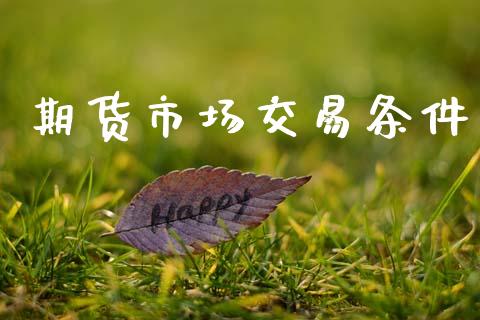 期货市场交易条件_https://wap.ycdhulan.com_财务投资_第1张