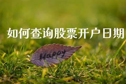 如何查询股票开户日期_https://wap.ycdhulan.com_国际财经_第1张