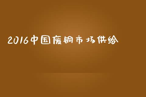 2016中国废铜市场供给_https://wap.ycdhulan.com_投资基金_第1张
