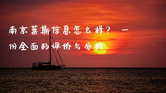 南京莱斯信息怎么样？ 一份全面的评价与分析_https://wap.ycdhulan.com_财经新闻_第1张
