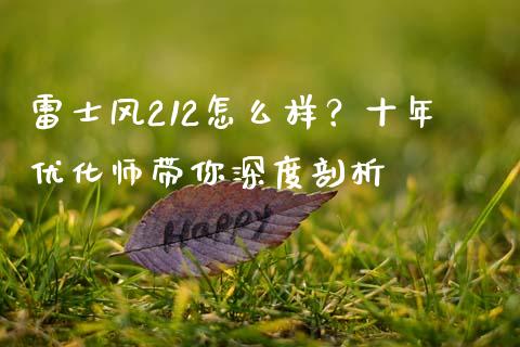 雷士风212怎么样？十年优化师带你深度剖析_https://wap.ycdhulan.com_投资基金_第1张